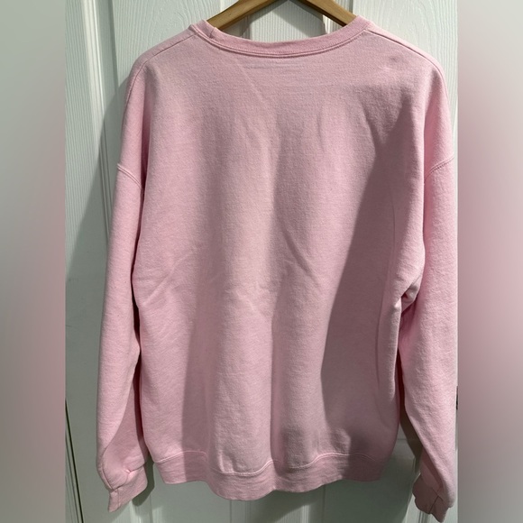 Distressed Vintage Couture Pink Rainbow SMILE Sweatshirt kidcore teachercore - Picture 4 of 4